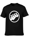 Bass Guitar Headstock Black T-Shirt