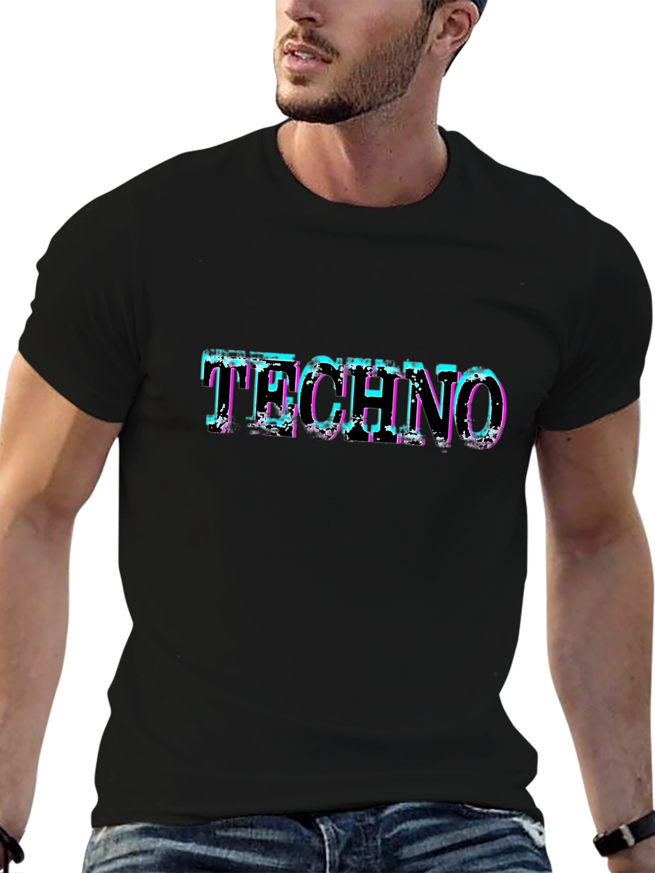 Techno Graphic Black T-Shirt