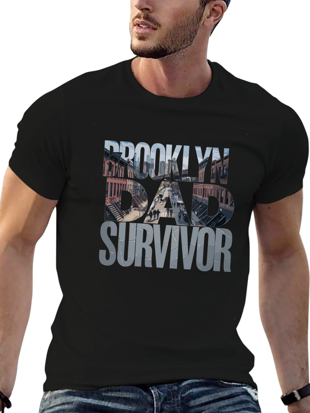 Brooklyn Dad Survivor Graphic T-Shirt