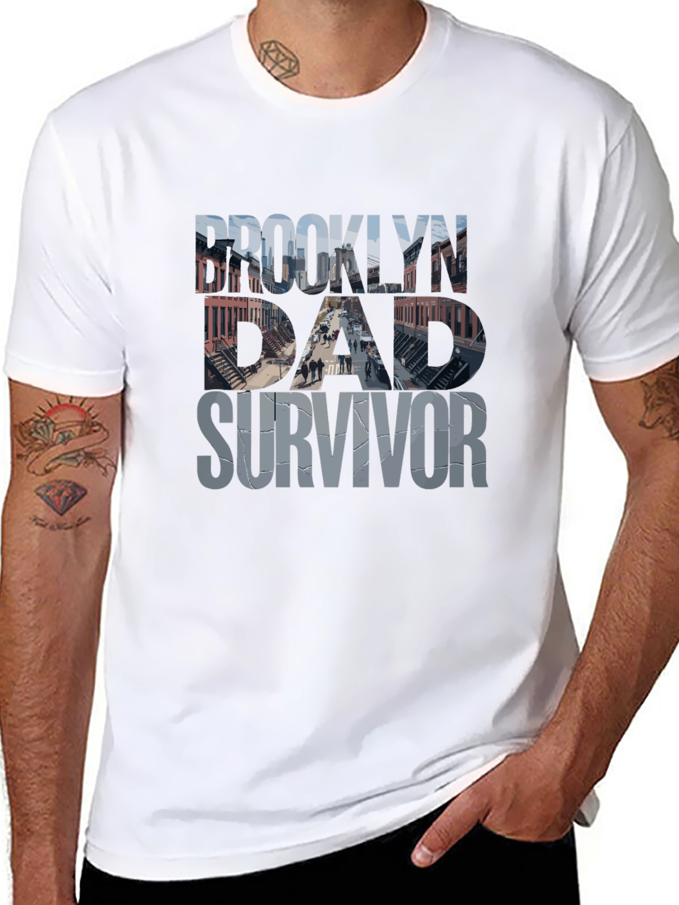 Brooklyn Dad Survivor Graphic T-Shirt