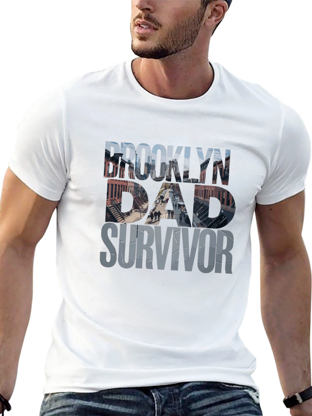 Brooklyn Dad Survivor Graphic T-Shirt