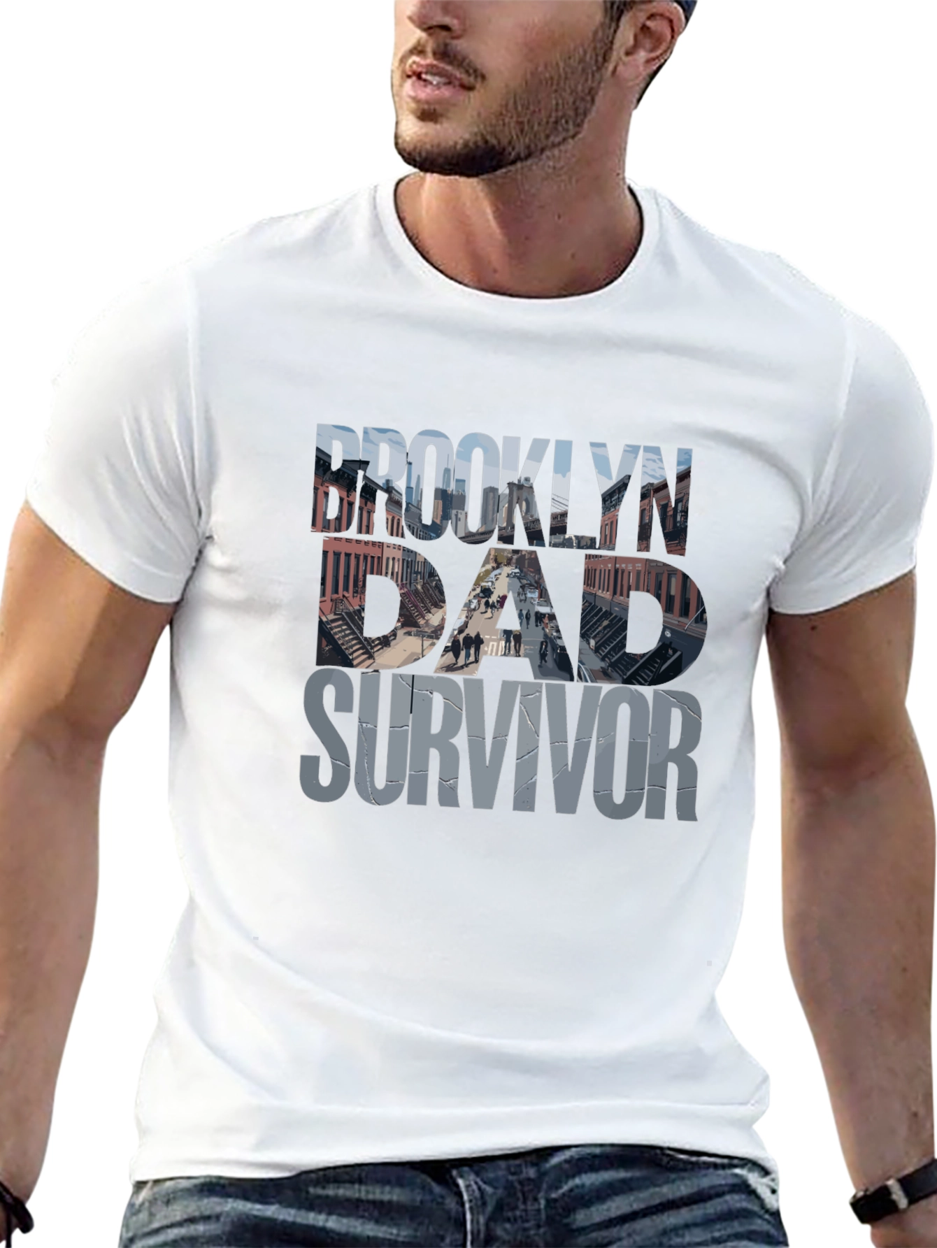 Brooklyn Dad Survivor Graphic T-Shirt
