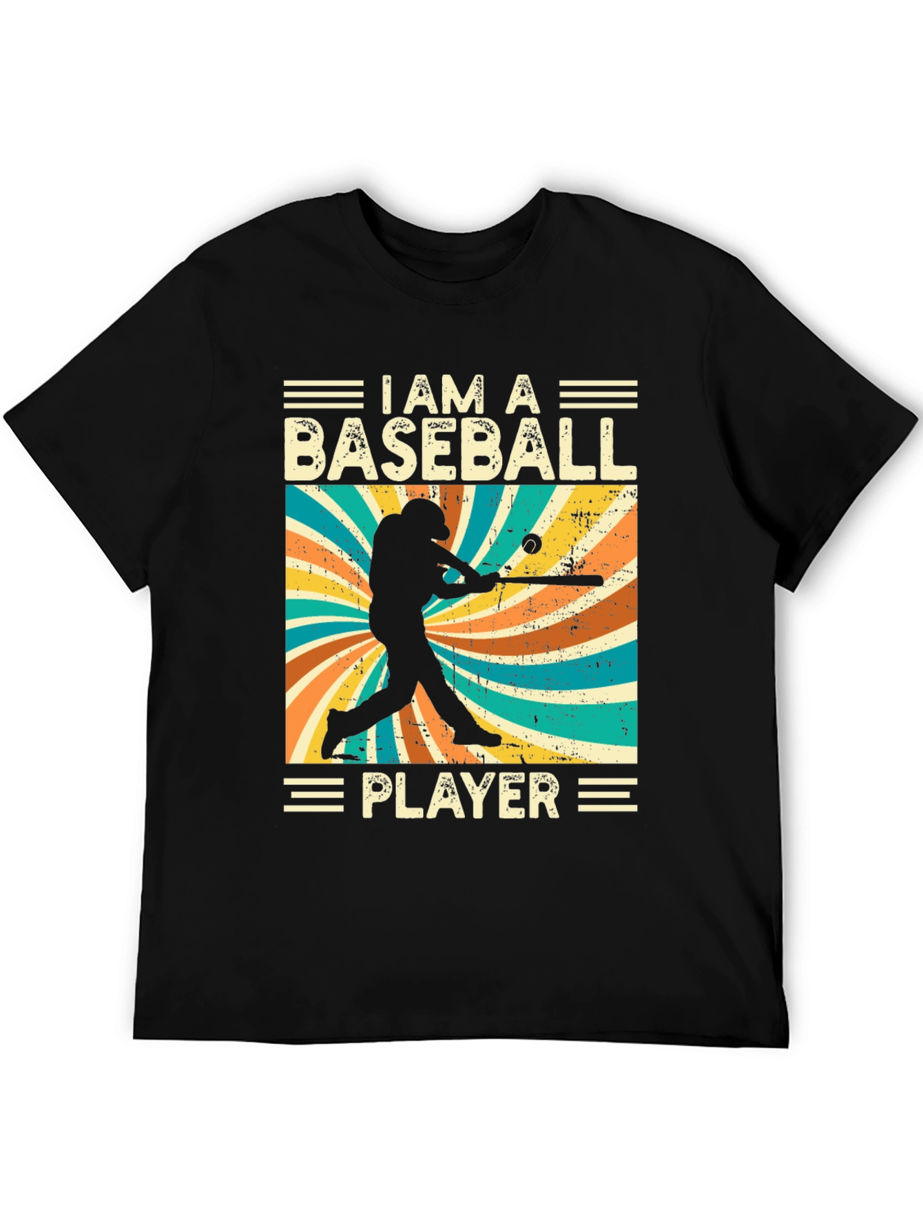 Baseball Player Graphic Tee - Vintage Style