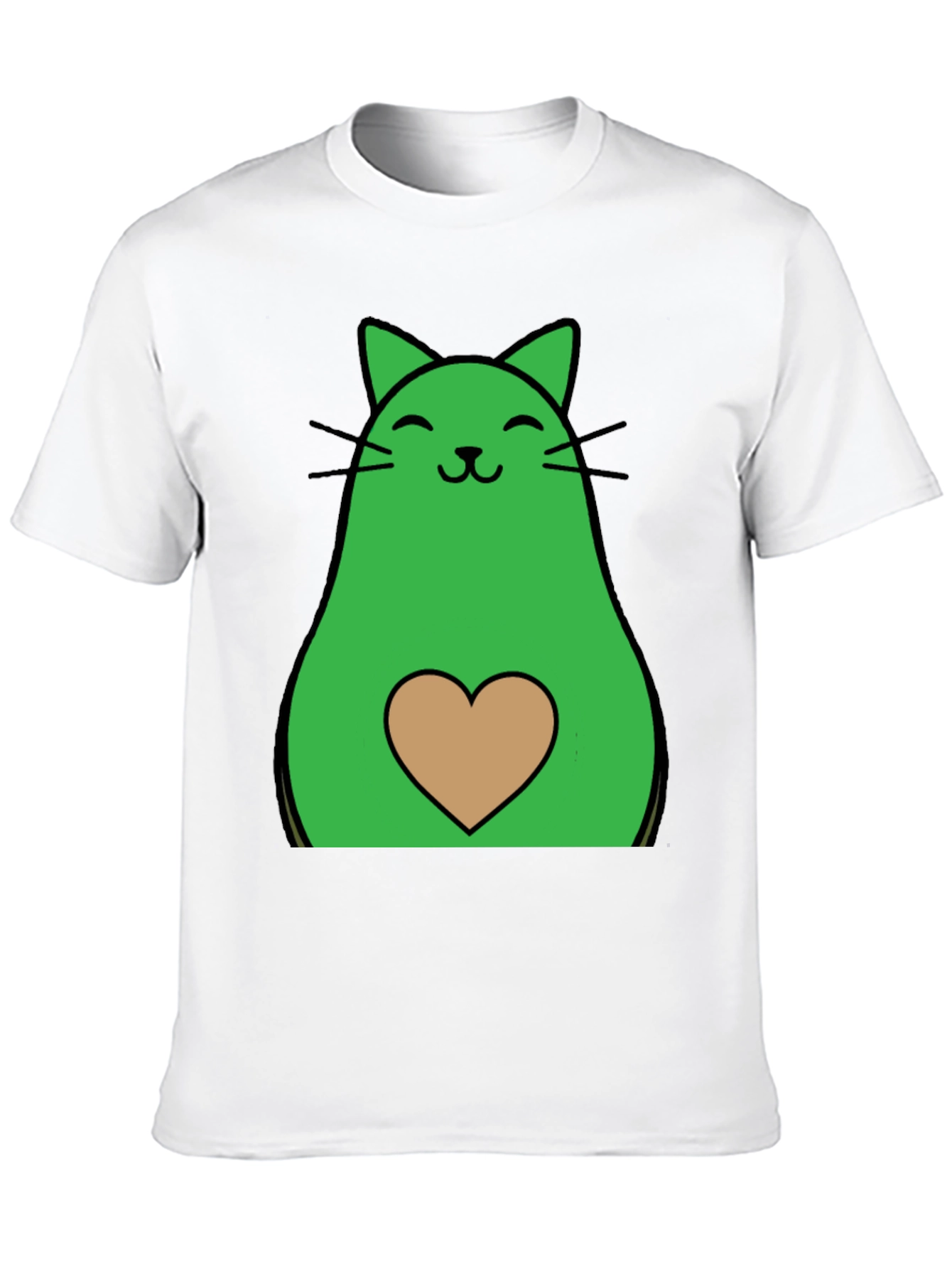 Avocado Cat Graphic Tee - Cute & Unique!