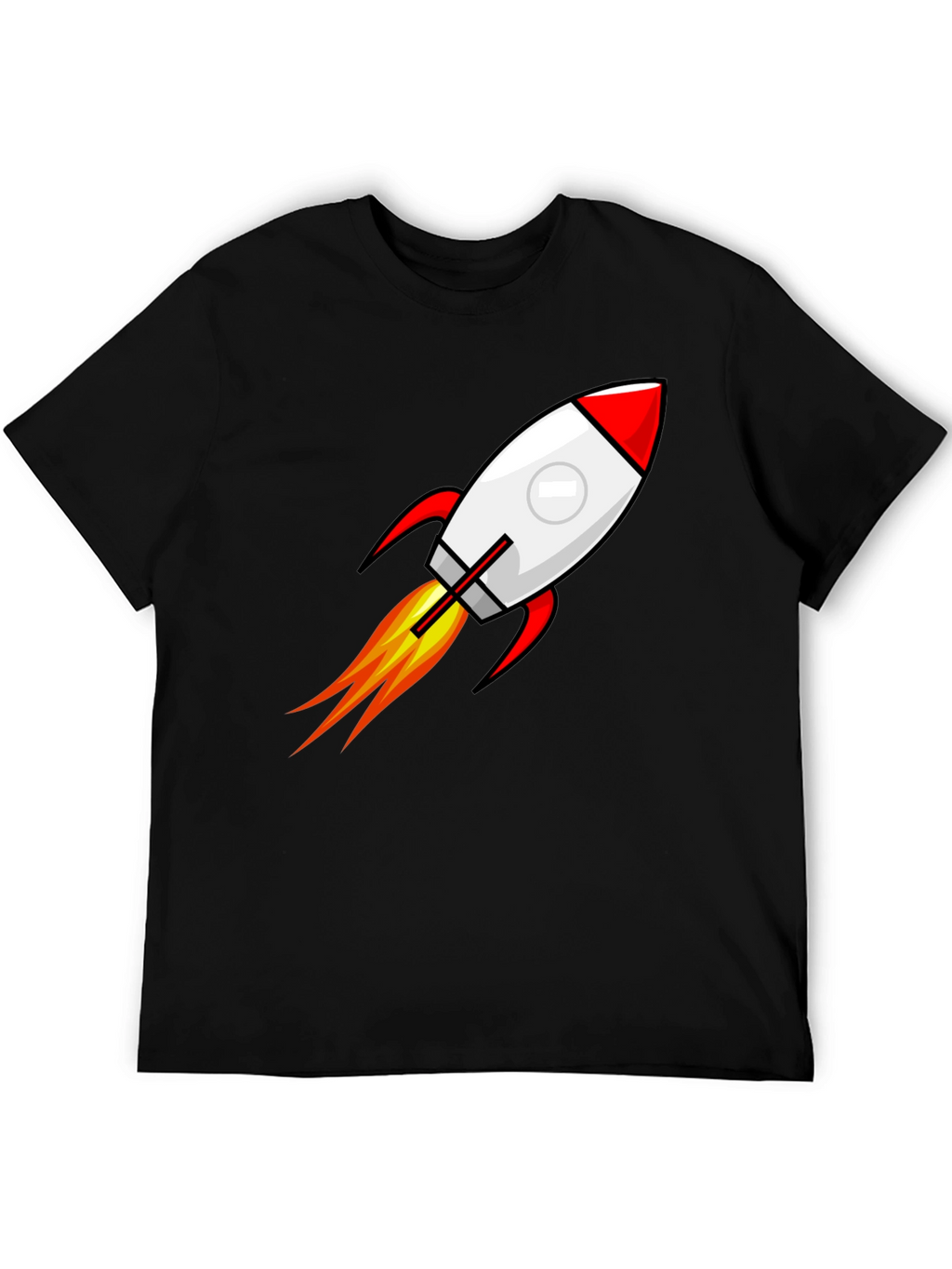 Rocket Launch Graphic Black T-Shirt