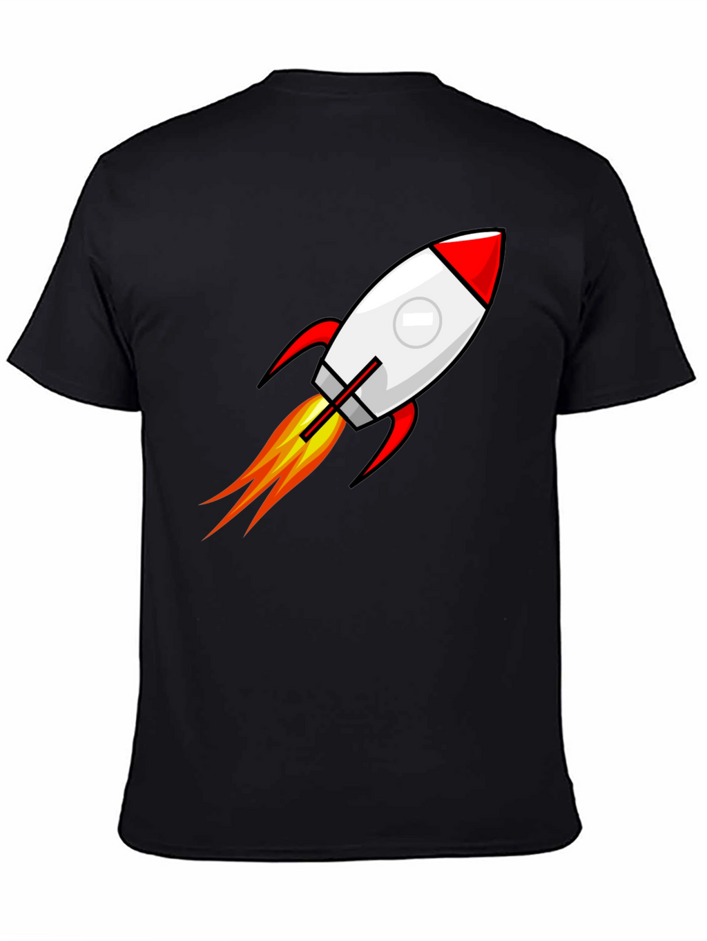 Rocket Launch Graphic Black T-Shirt