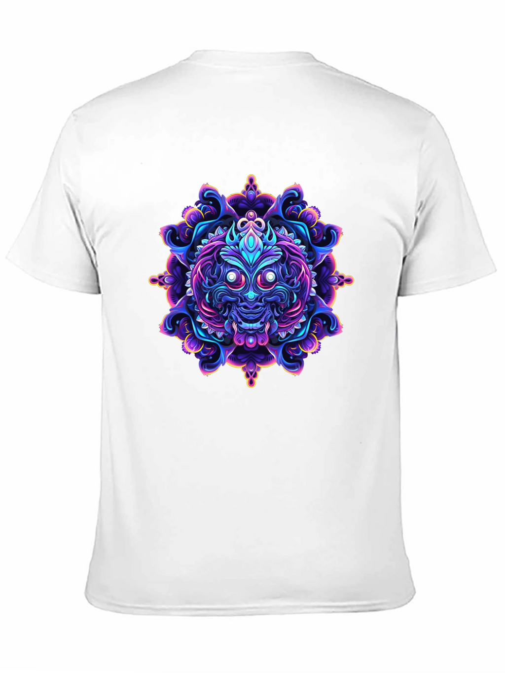 Vibrant Mandala Art Black T-Shirt
