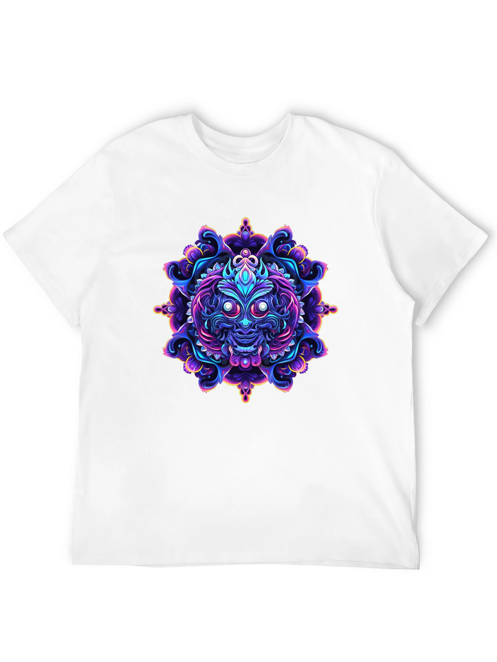 Vibrant Mandala Art Black T-Shirt