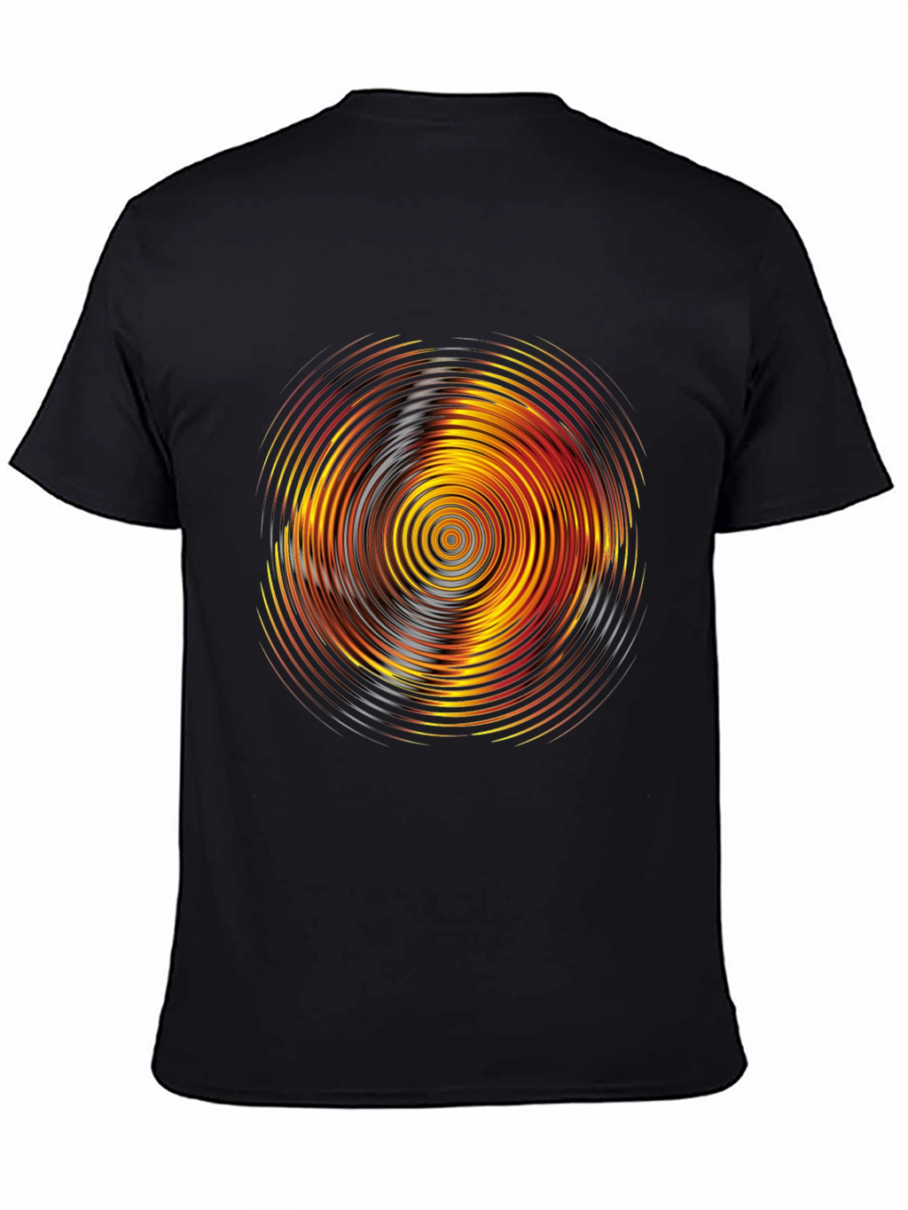 Vibrant Graphic Tee: Concentric Circle Design