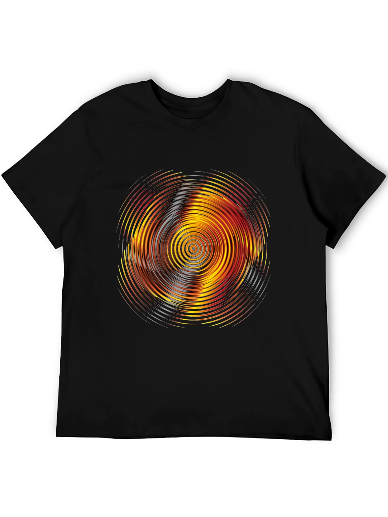 Vibrant Graphic Tee: Concentric Circle Design