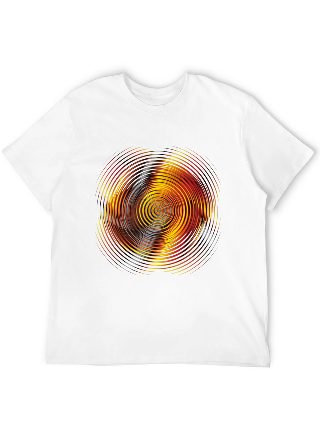 Vibrant Graphic Tee: Concentric Circle Design