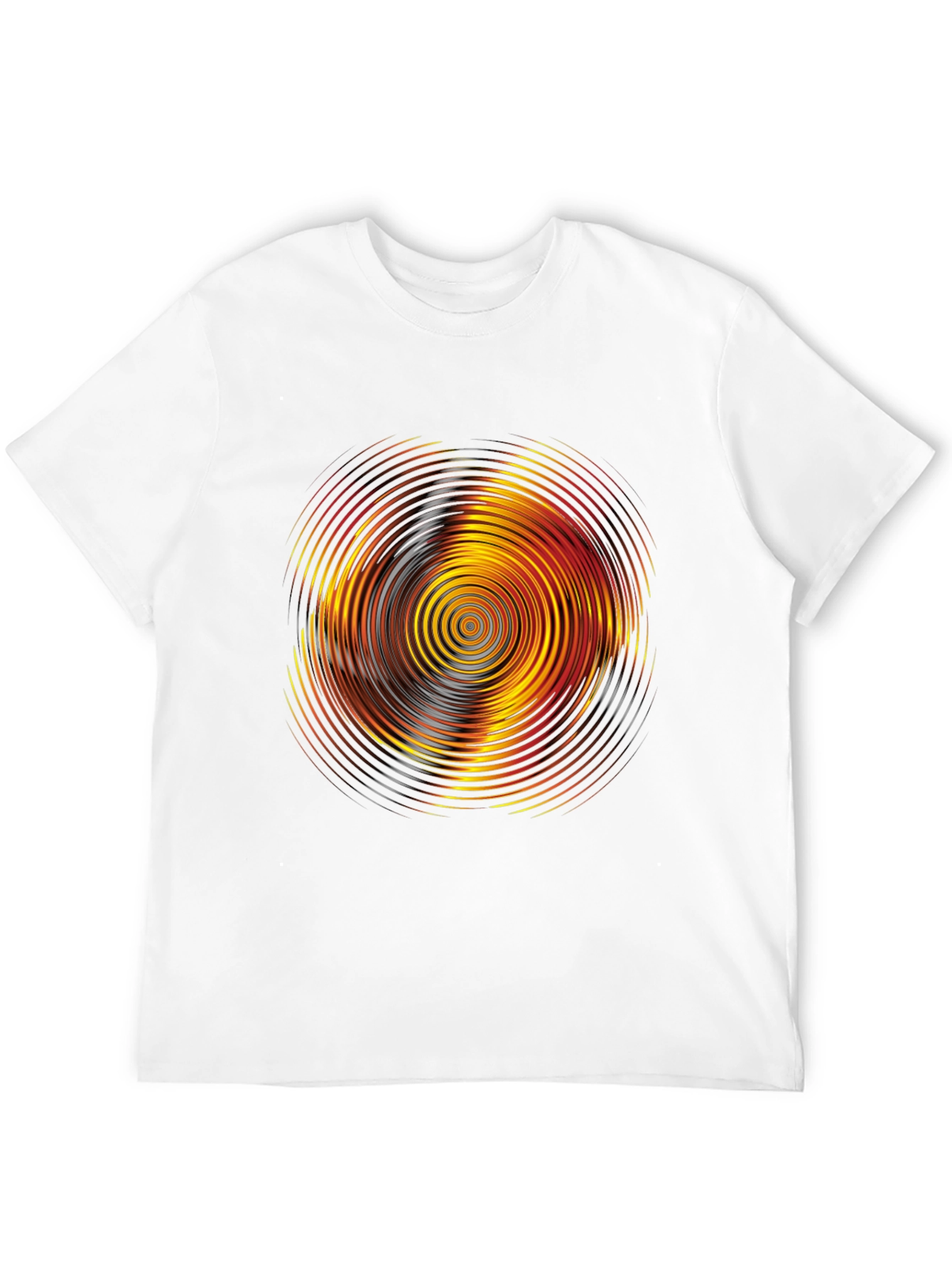 Vibrant Graphic Tee: Concentric Circle Design