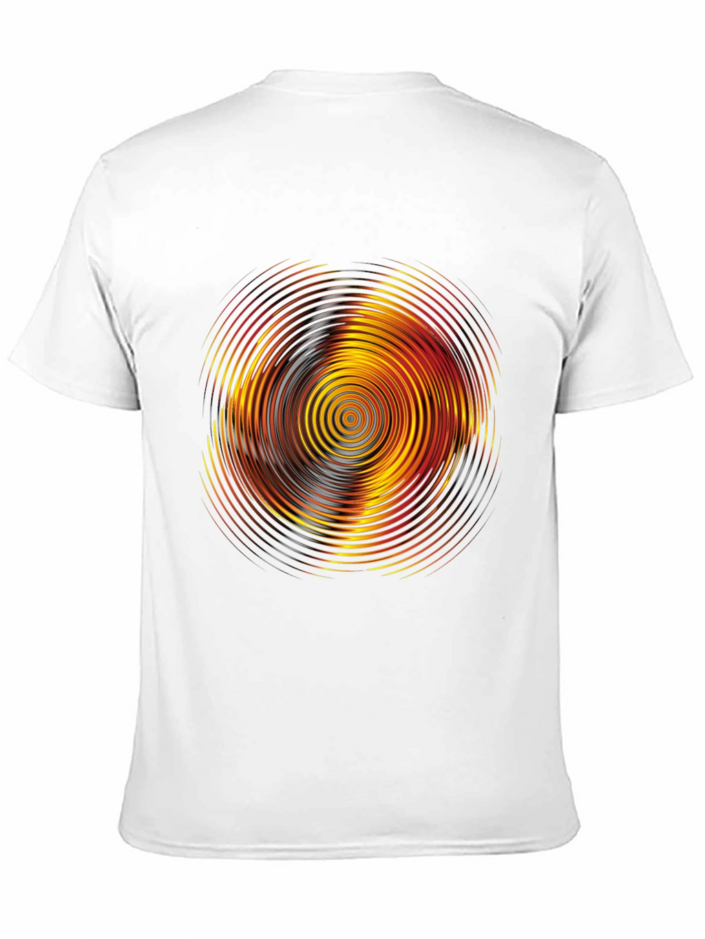Vibrant Graphic Tee: Concentric Circle Design