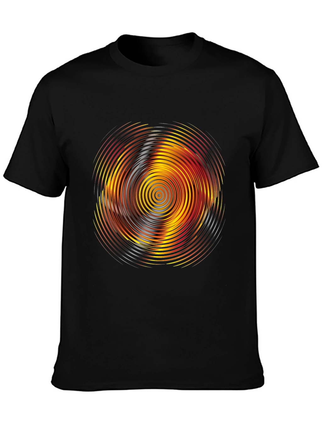 Vibrant Graphic Tee: Concentric Circle Design