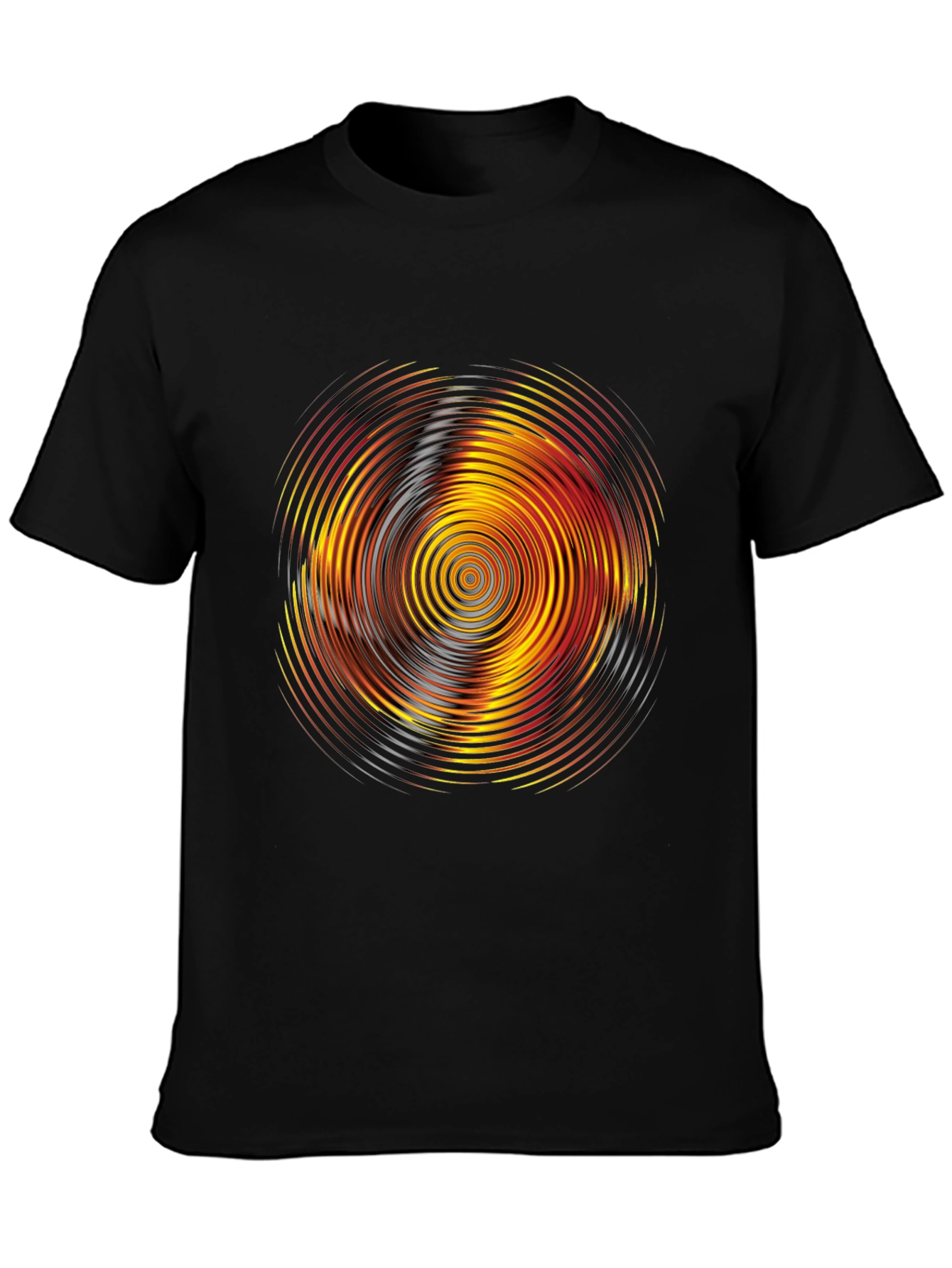 Vibrant Graphic Tee: Concentric Circle Design