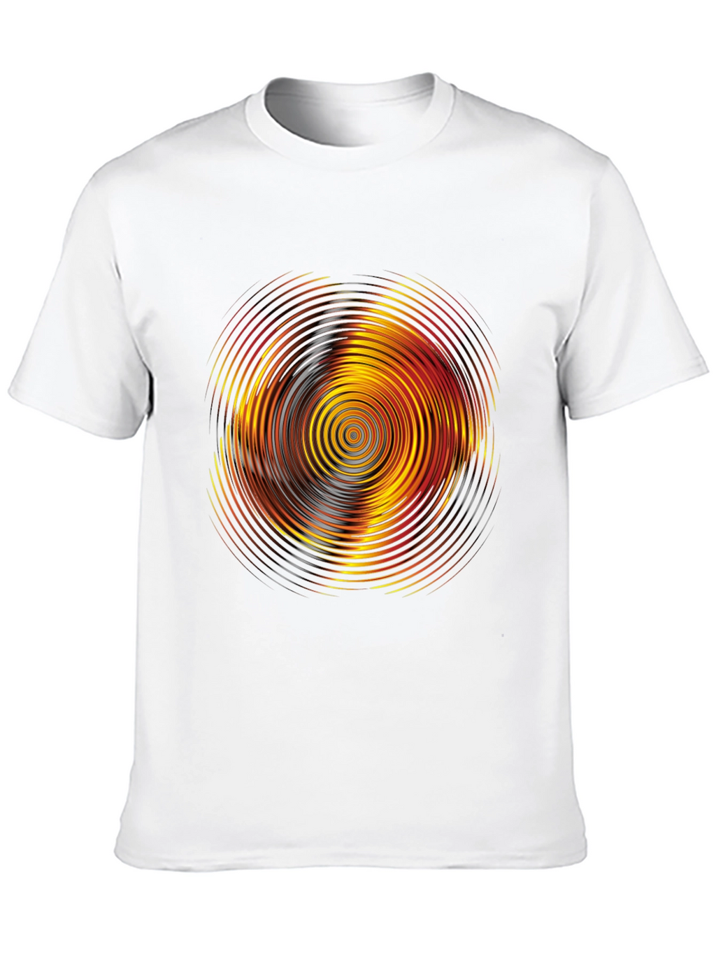 Vibrant Graphic Tee: Concentric Circle Design