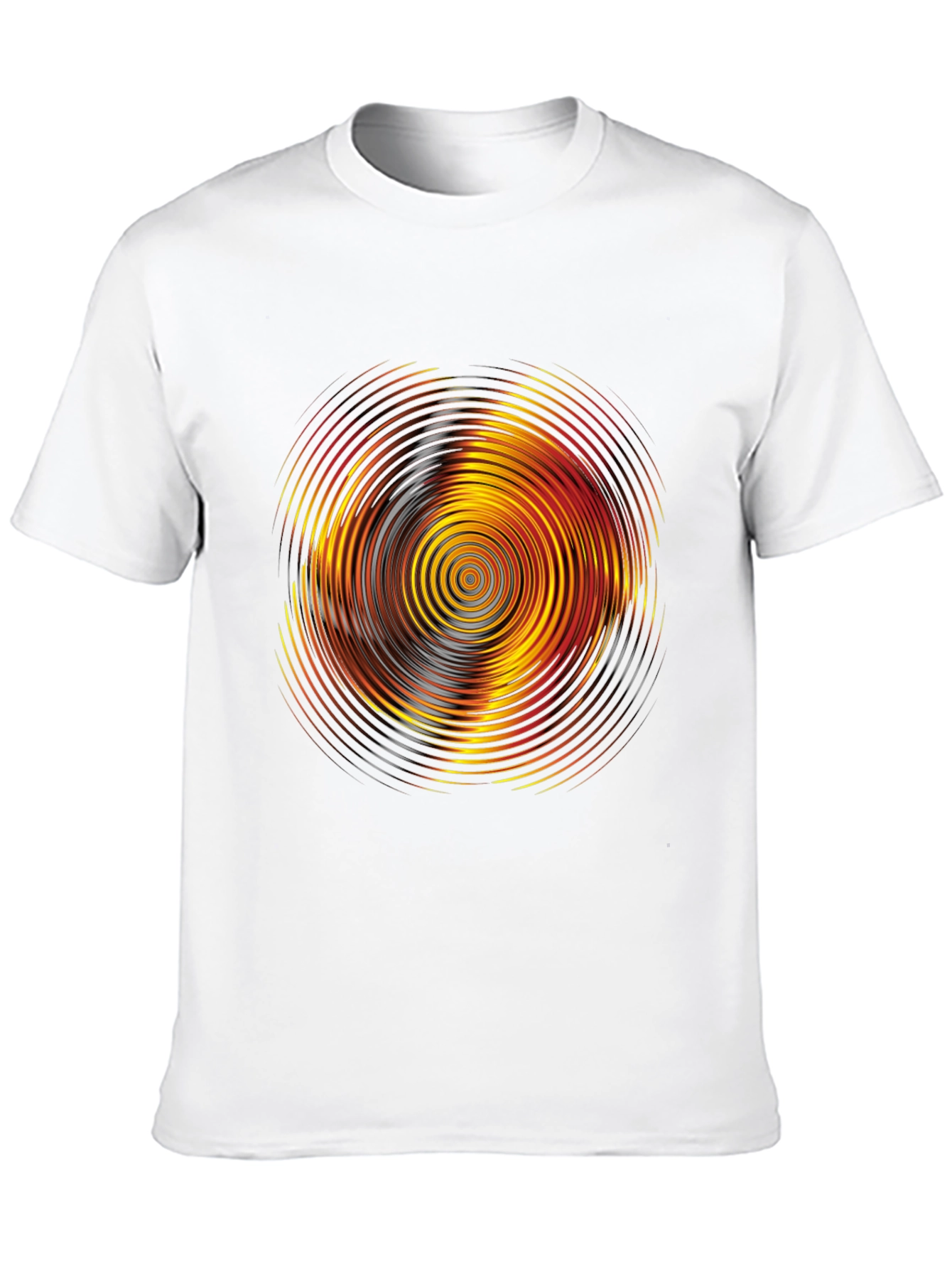 Vibrant Graphic Tee: Concentric Circle Design