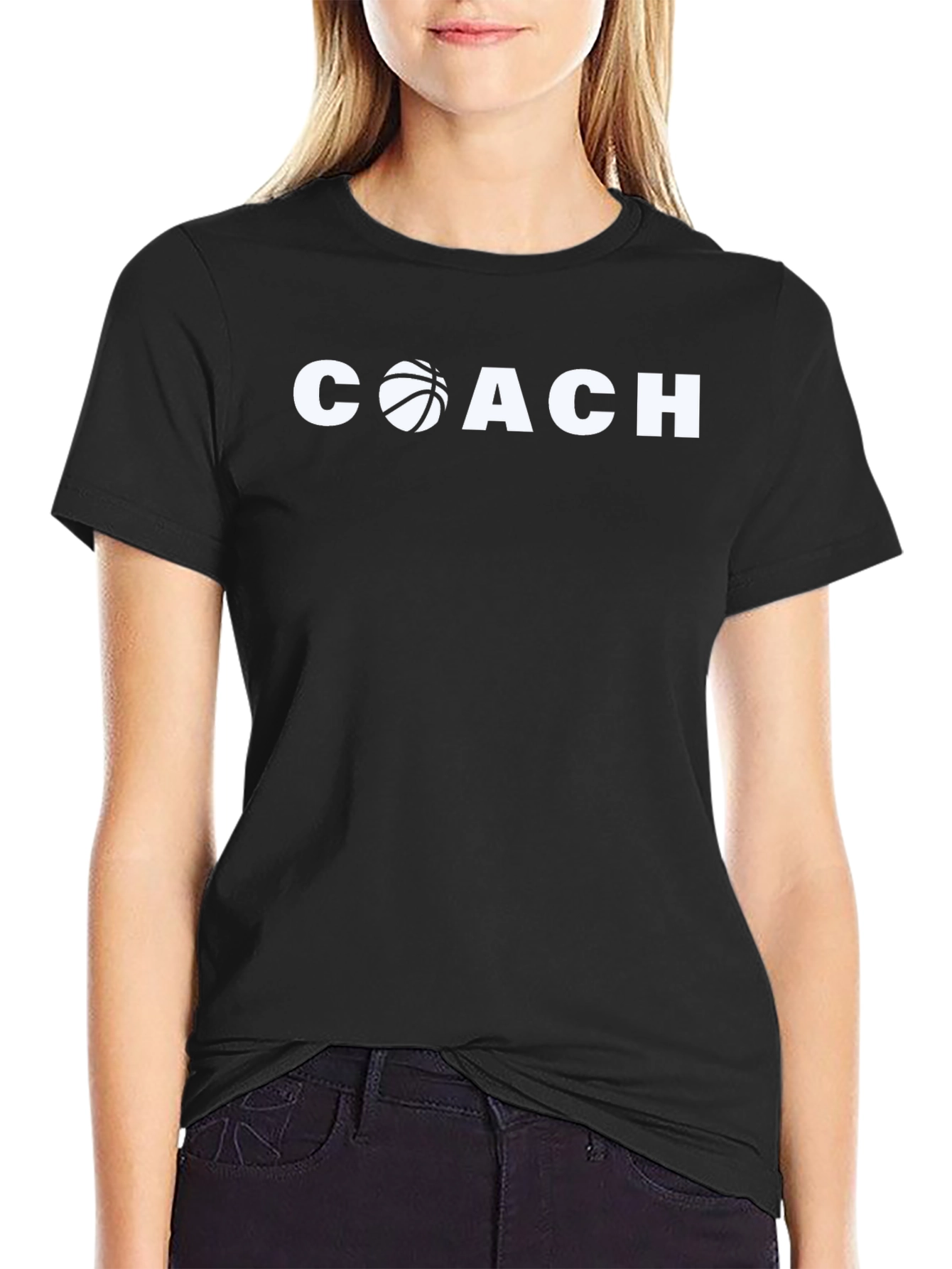 Basketball Coach T-Shirt - Black