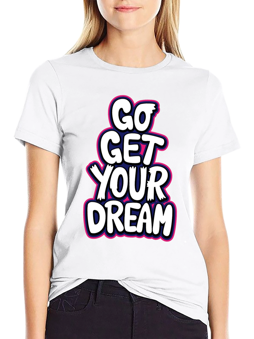 Go Get Your Dream Black Graphic Tee