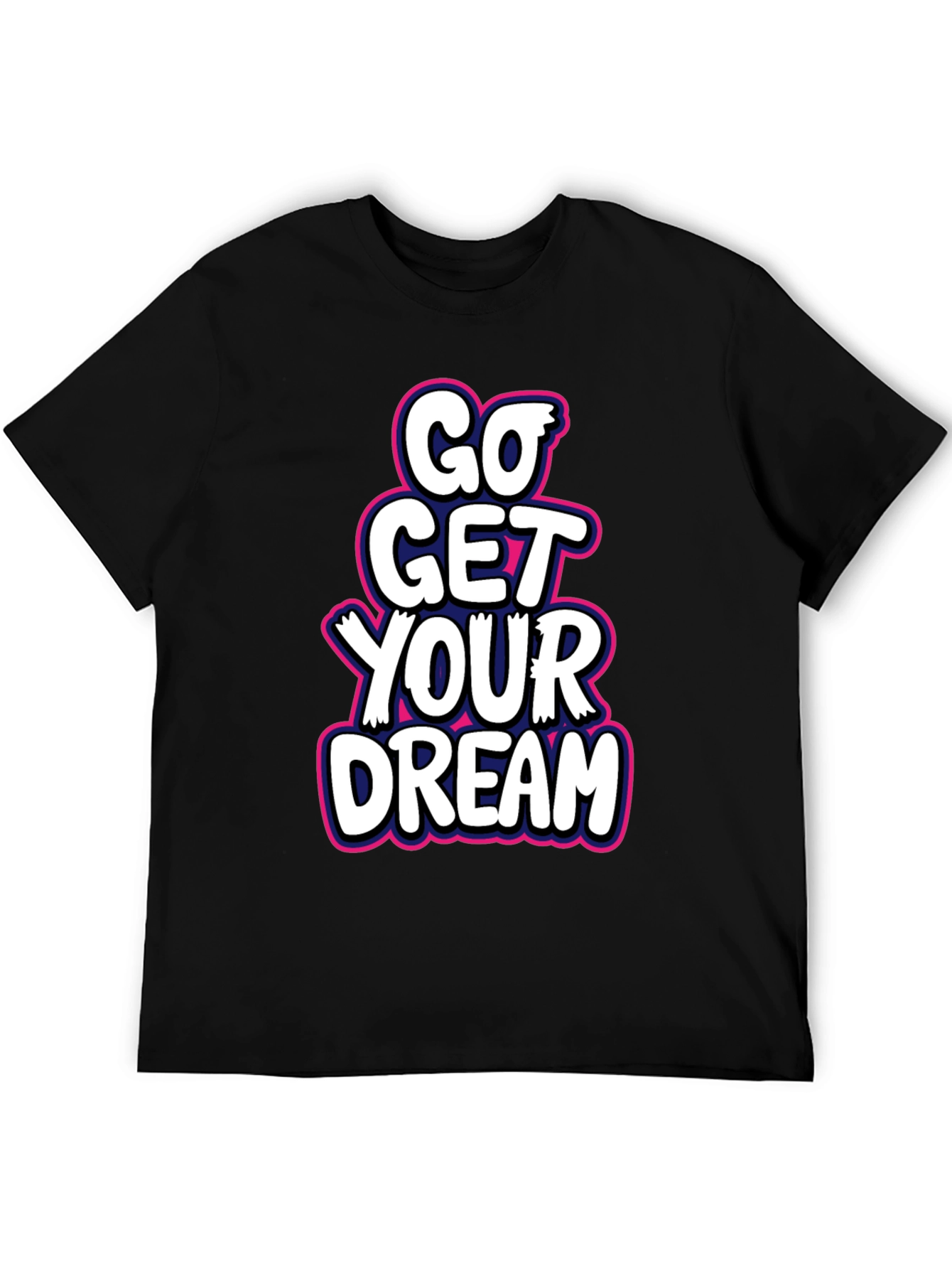 Go Get Your Dream Black Graphic Tee