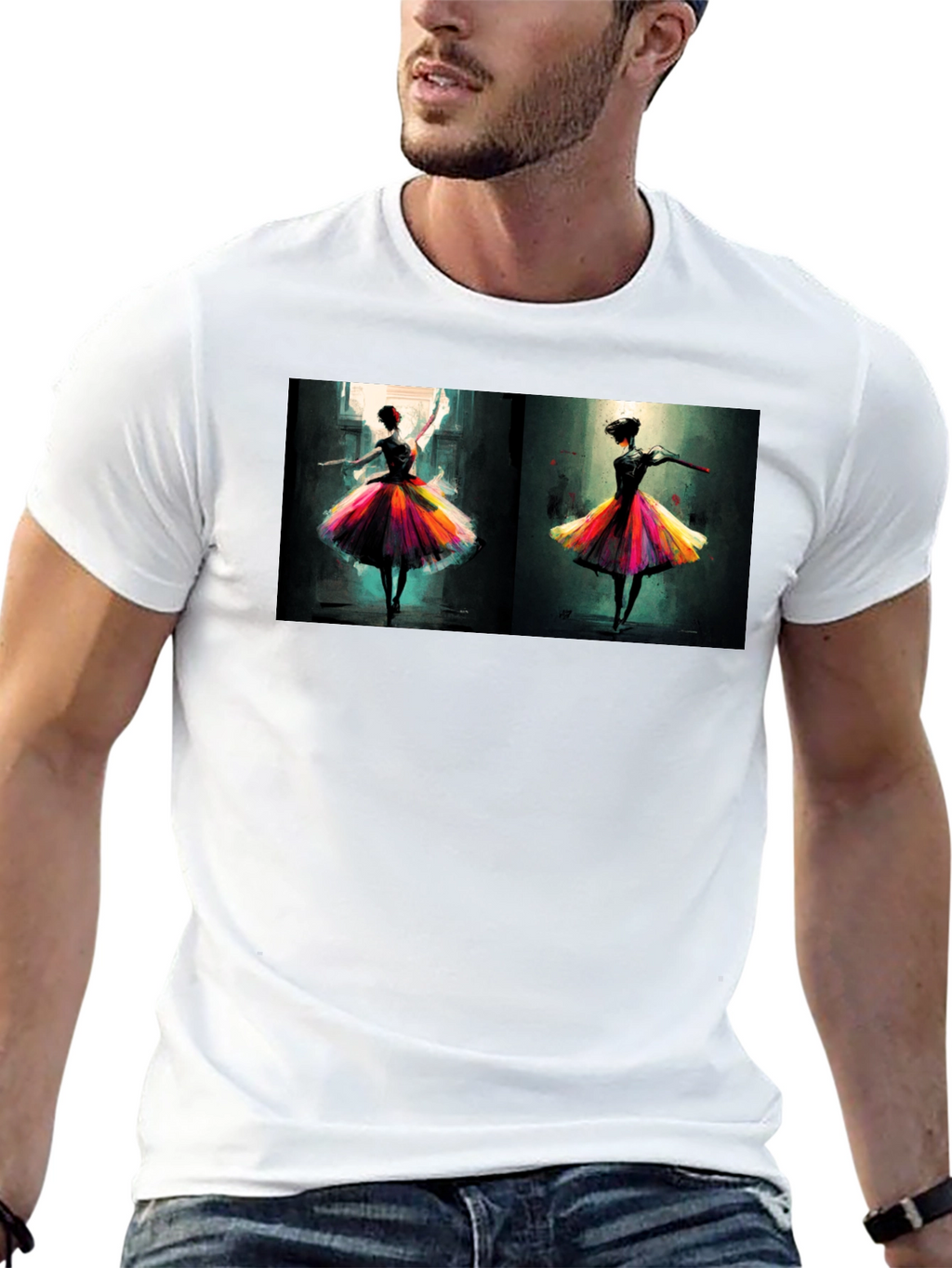 Ballerina Dance Art Black T-Shirt