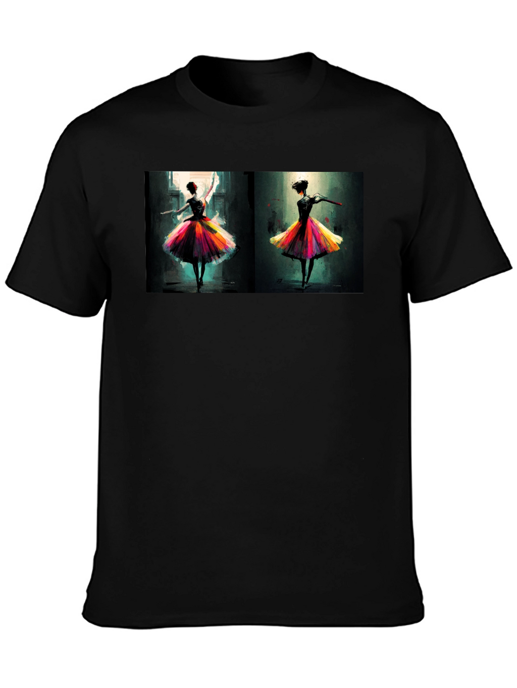 Ballerina Dance Art Black T-Shirt