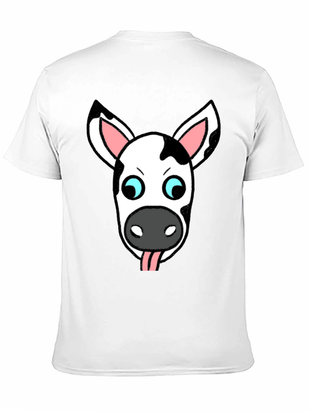 Funny Cow Face Graphic T-Shirt