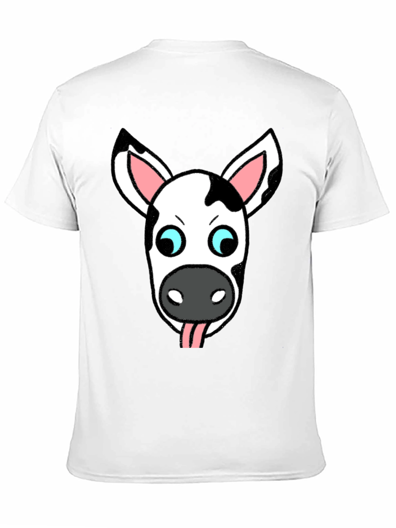 Funny Cow Face Graphic T-Shirt
