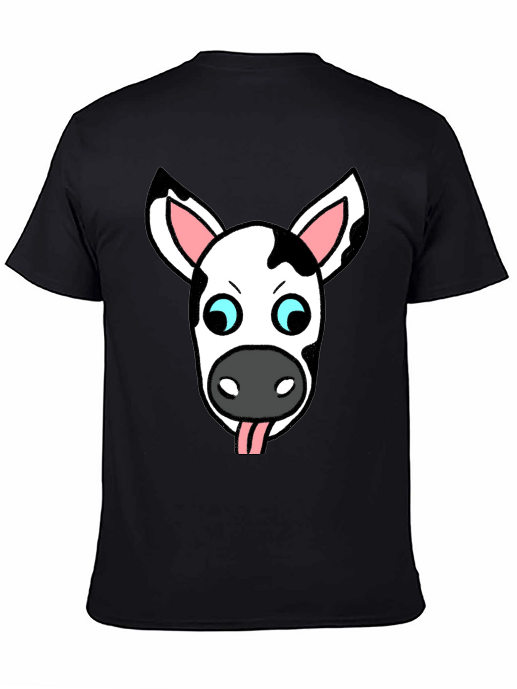Funny Cow Face Graphic T-Shirt