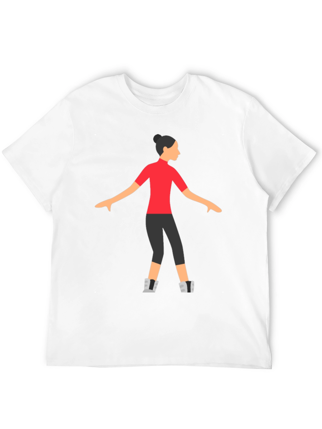 Stylized Dancer Graphic Tee - Black