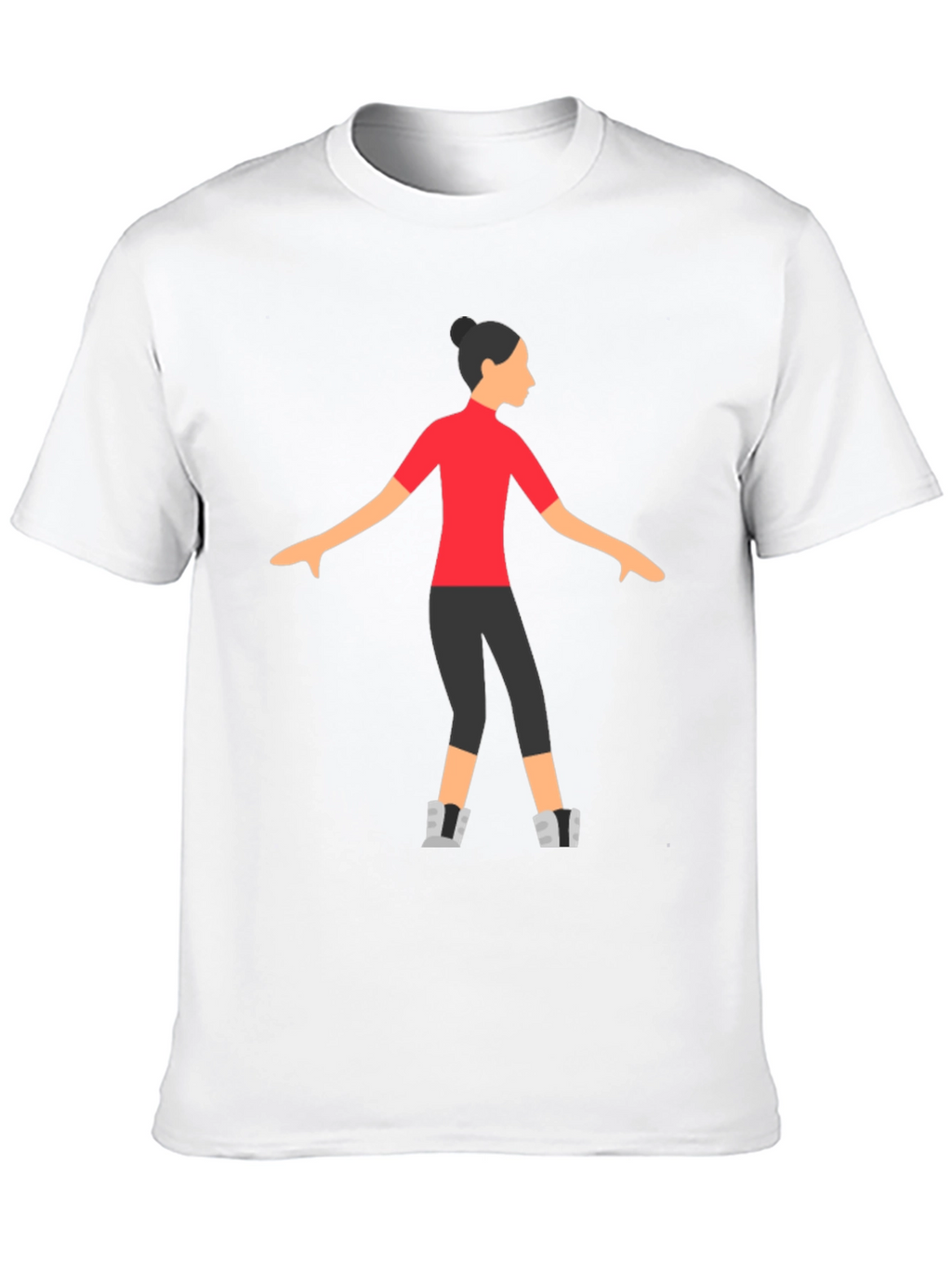 Stylized Dancer Graphic Tee - Black
