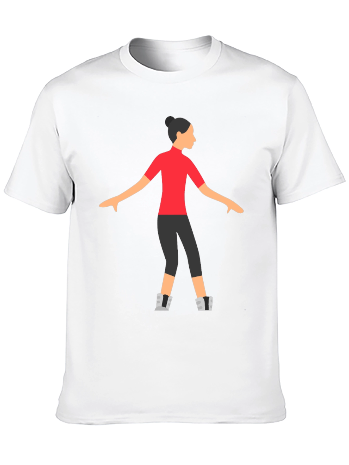Stylized Dancer Graphic Tee - Black