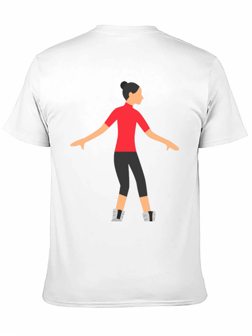Stylized Dancer Graphic Tee - Black