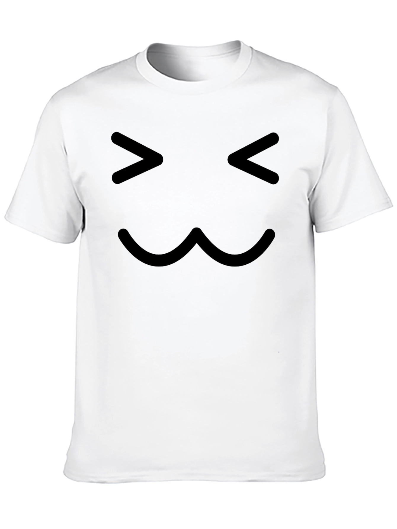 Cute Face Graphic T-Shirt - Black