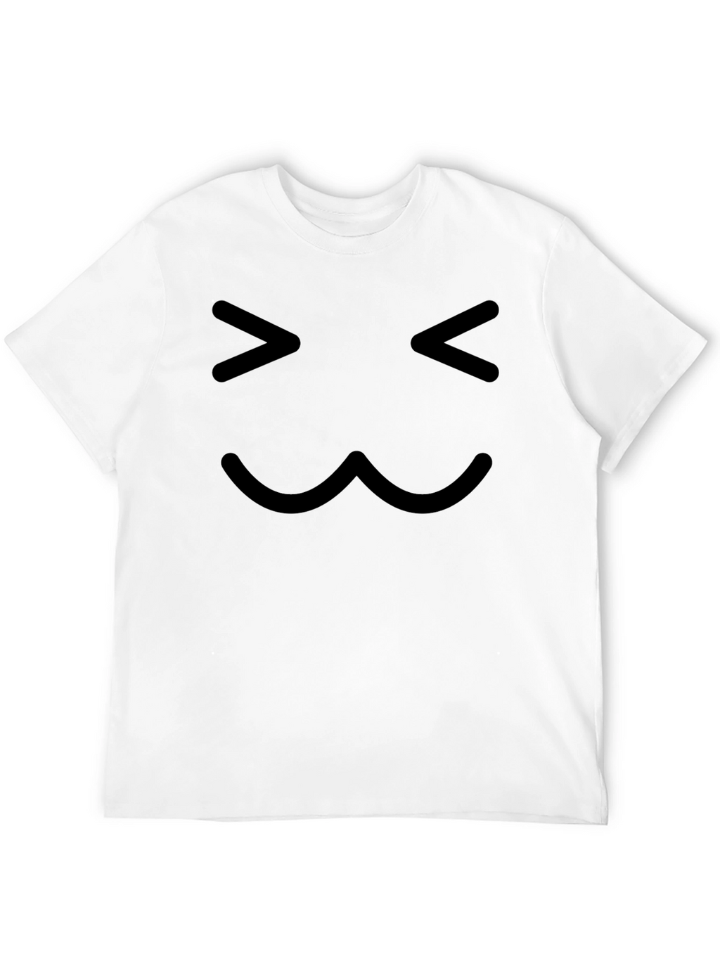 Cute Face Graphic T-Shirt - Black