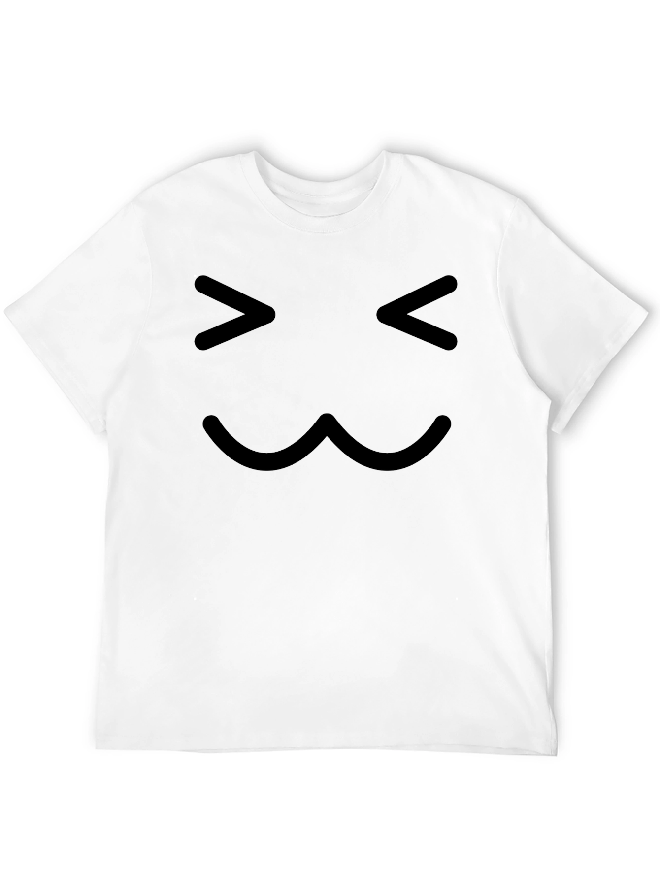 Cute Face Graphic T-Shirt - Black