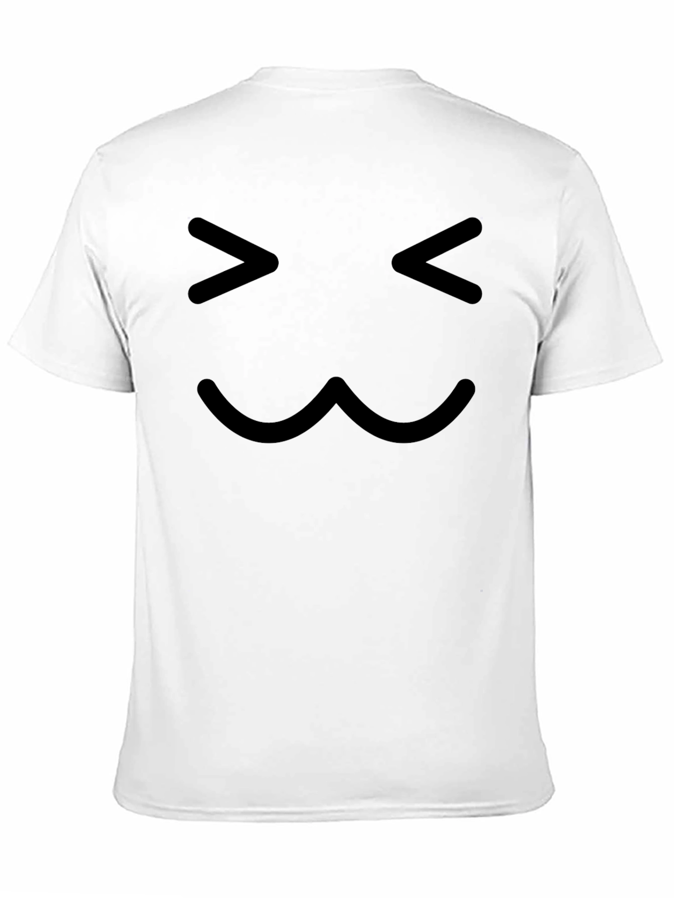 Cute Face Graphic T-Shirt - Black
