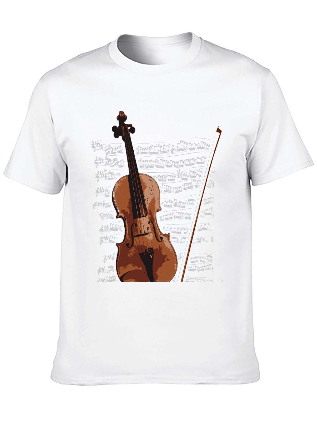 Violin & Sheet Music Graphic T-Shirt