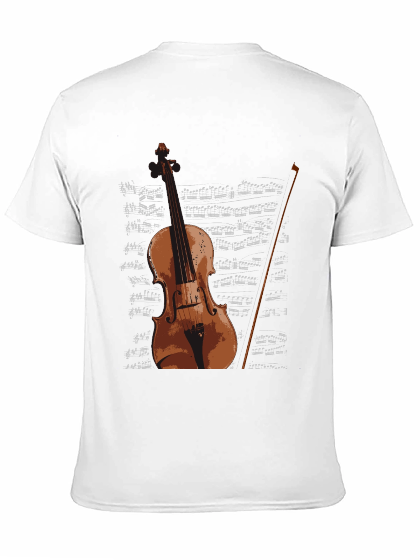 Violin & Sheet Music Graphic T-Shirt