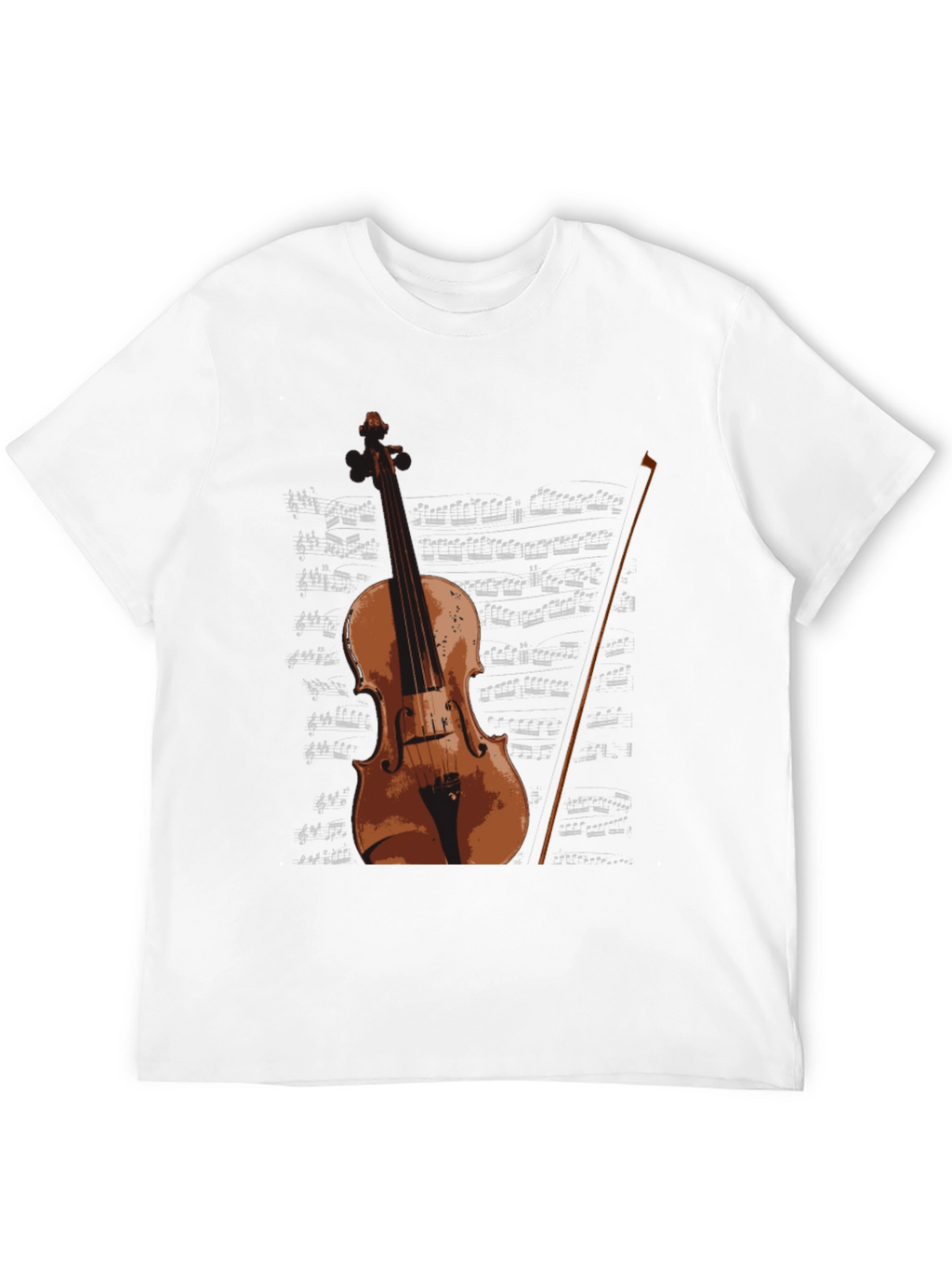 Violin & Sheet Music Graphic T-Shirt