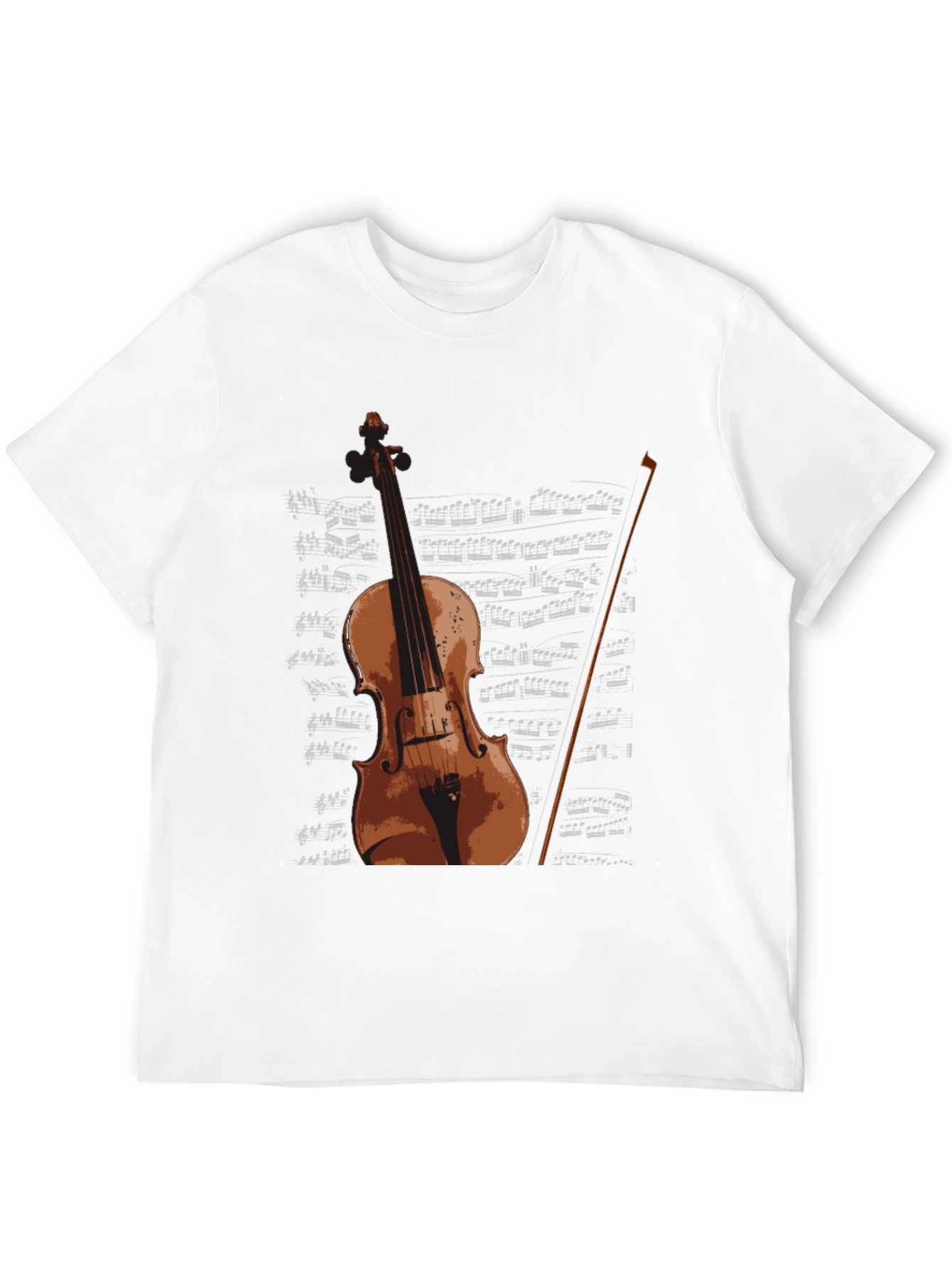 Violin & Sheet Music Graphic T-Shirt