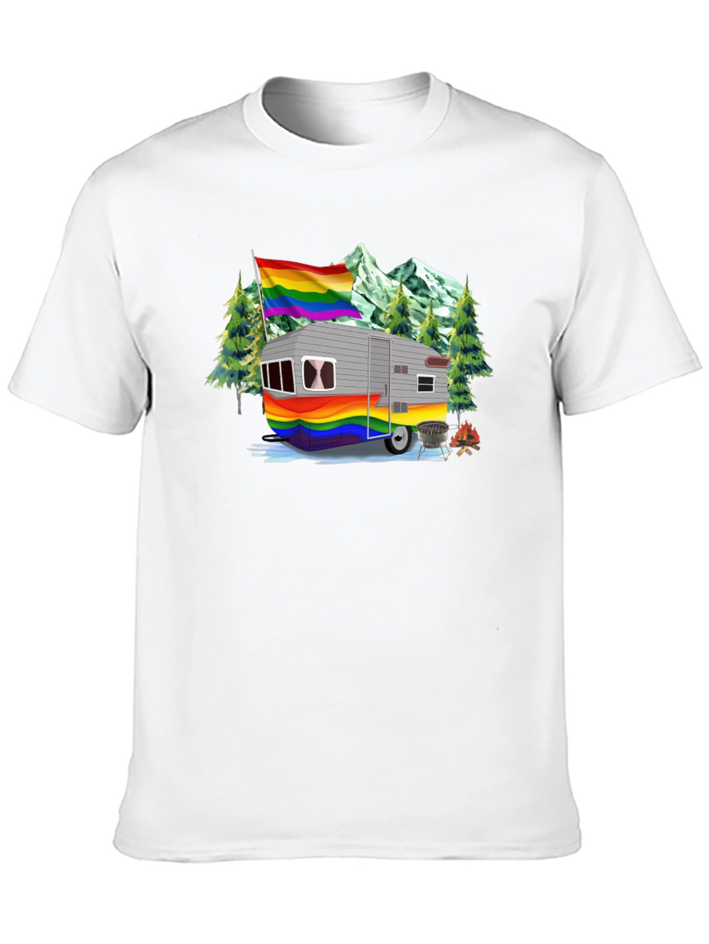 Pride Camping T-Shirt - Mountain Adventure!