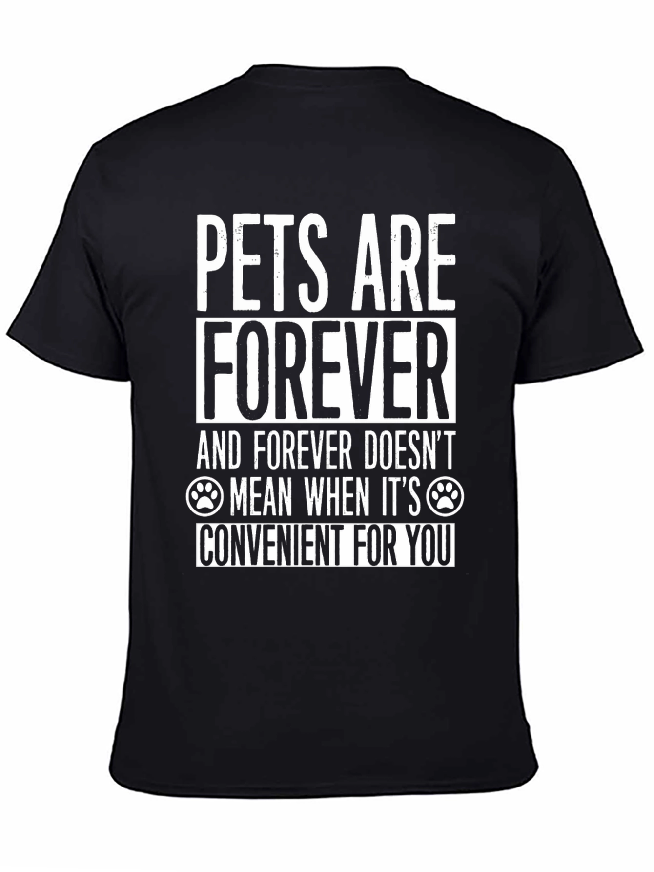 Pets Are Forever Graphic Tee - Black