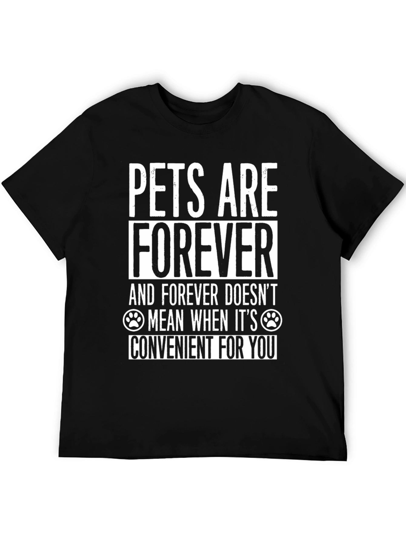 Pets Are Forever Graphic Tee - Black