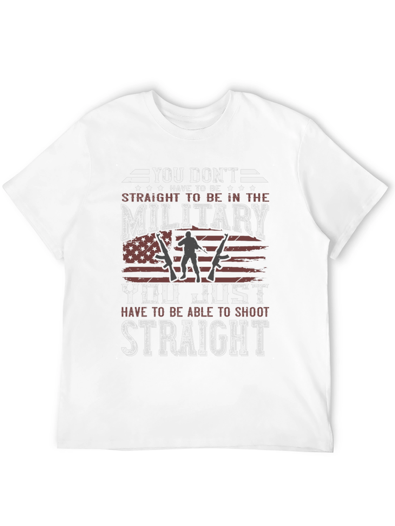 Military Pride Graphic Tee - Shoot Straight