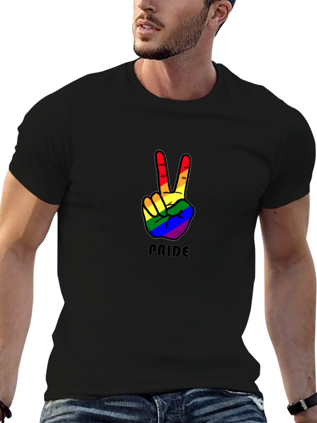 Pride Peace Sign Graphic Tee
