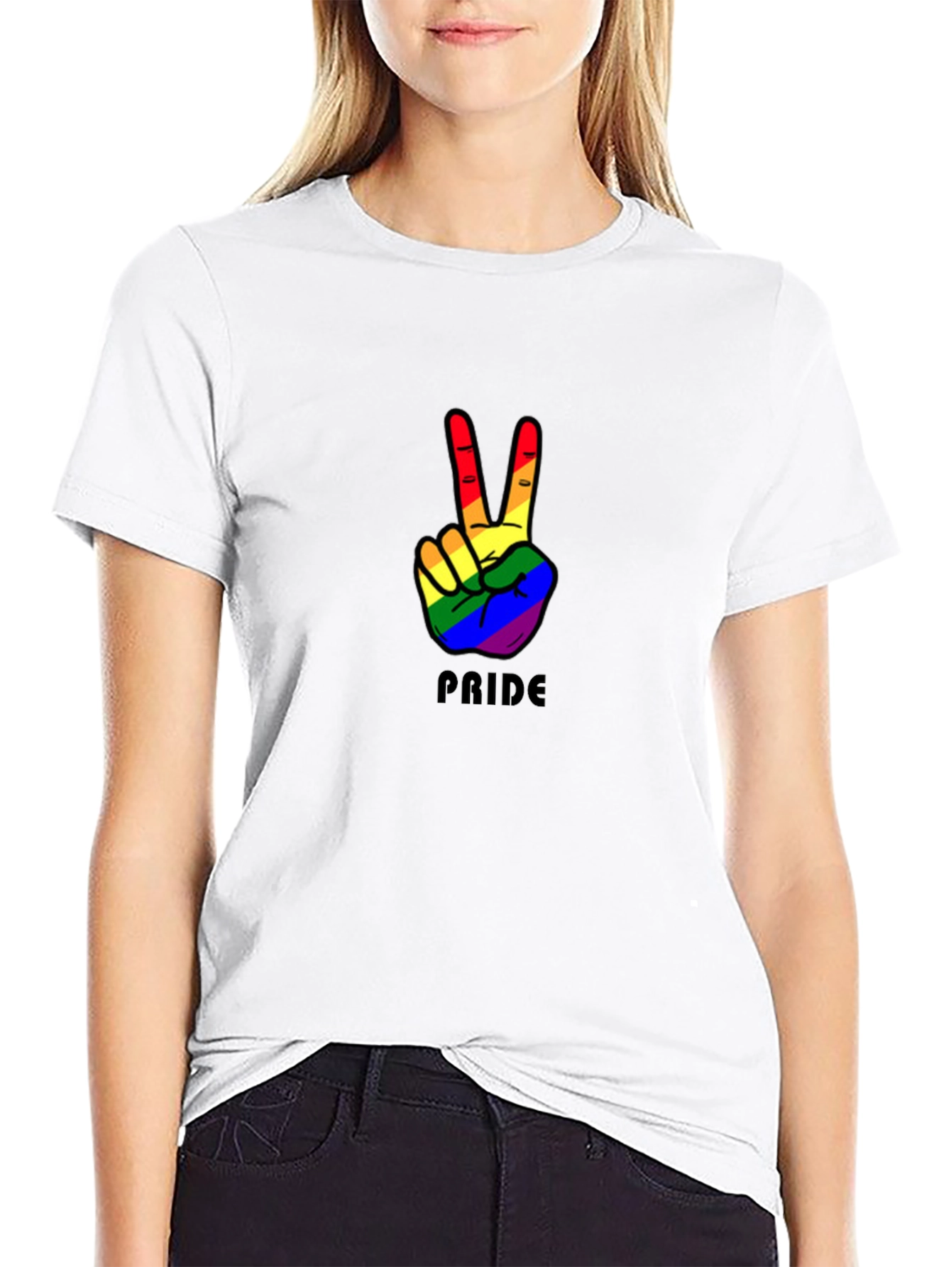 Pride Peace Sign Graphic Tee