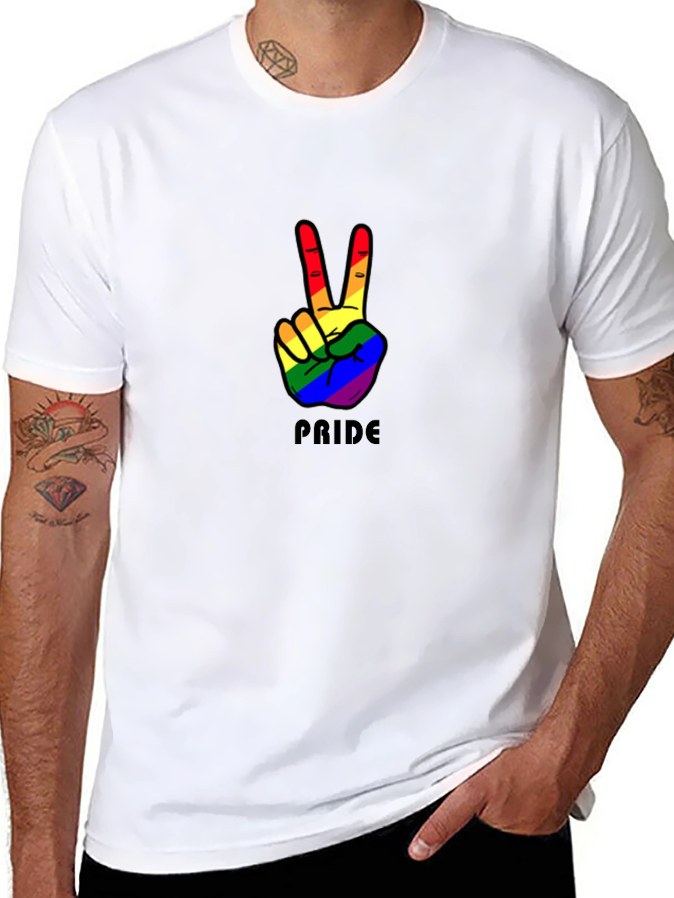 Pride Peace Sign Graphic Tee