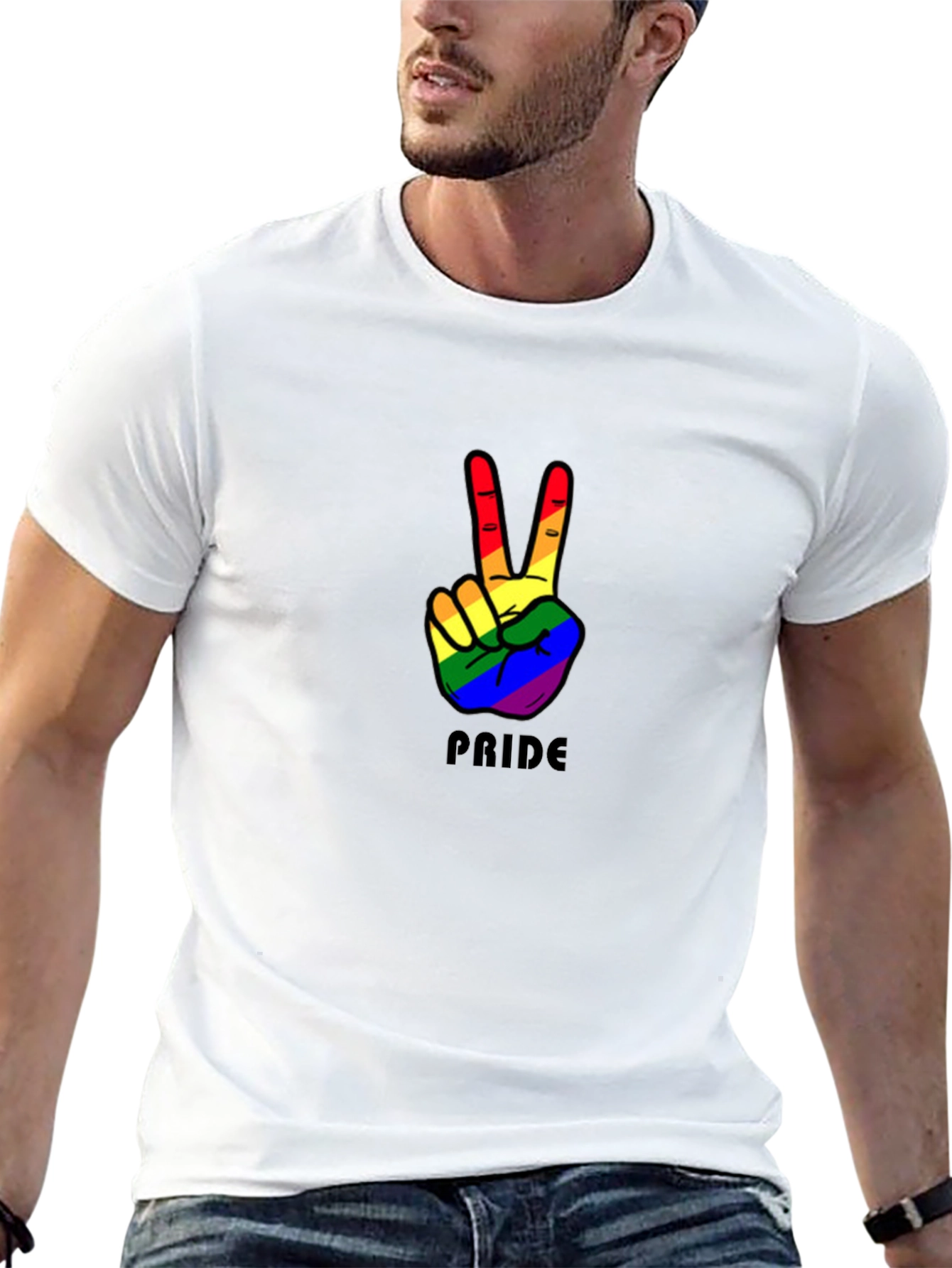 Pride Peace Sign Graphic Tee