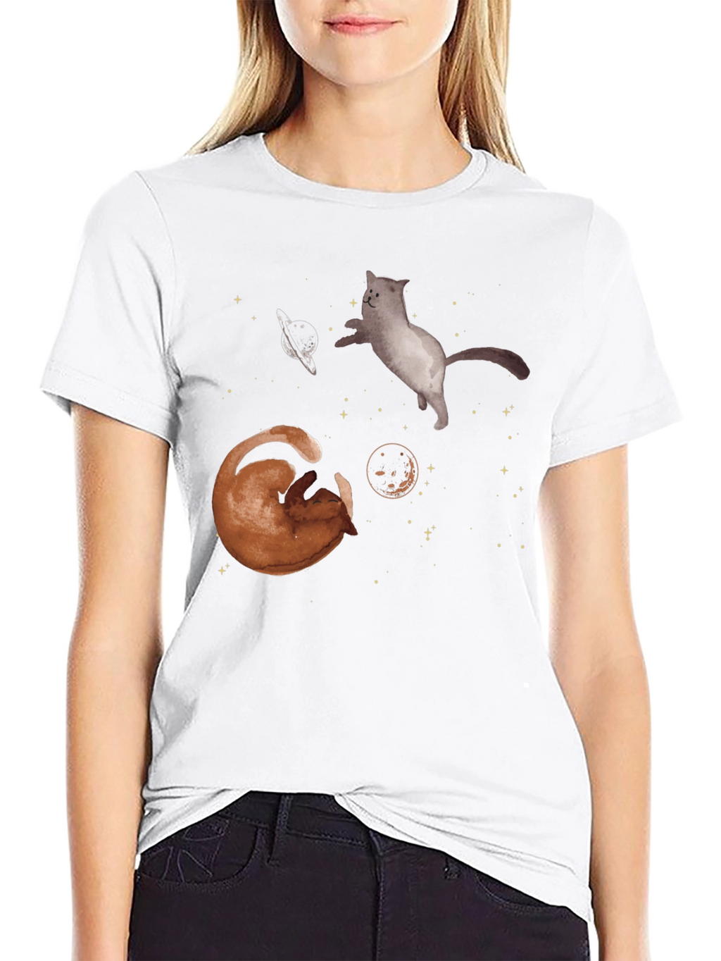 Cosmic Cats Black T-Shirt